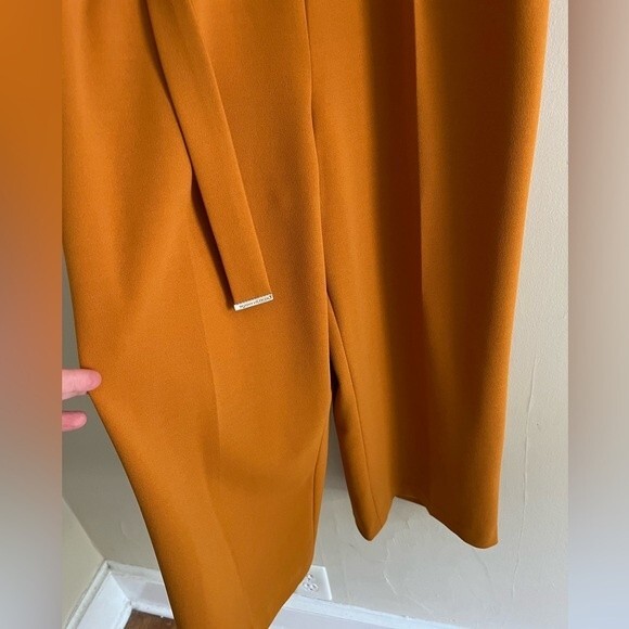 TOMMY HILIFIGER Amber flutter sleeve belted wide leg cropped jumpsuit - Picture 10 of 12